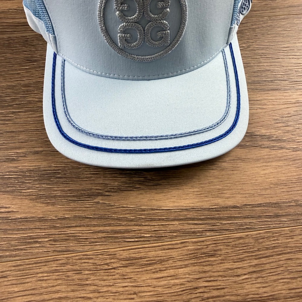 G/Fore Soutache Knit Interlock Tall Trucker Hat, Adjustable, One Size Blue NWT - Picture 2 of 9